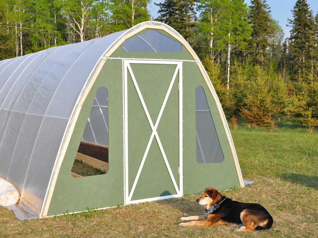 Modular Rebar GreenHouse - end door and vents
